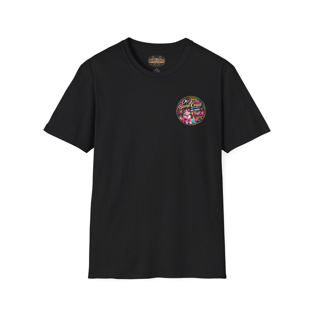 On Wednesdays We Wear Pink Cat Shirt | Retro Neon Leopard Print Tee