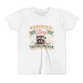 Youth Tee - "Certified Tiny Troublemaker" Raccoon Kids Shirt