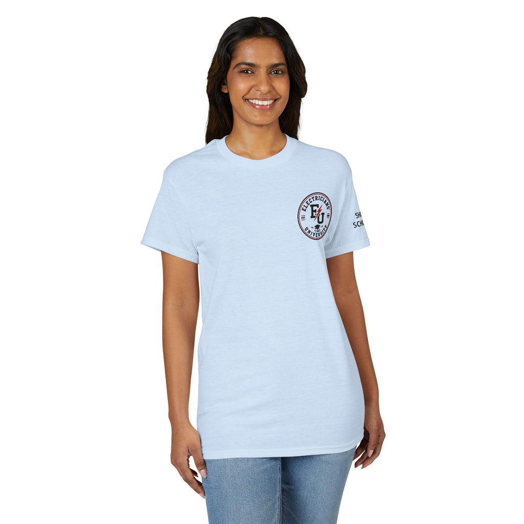 Electrical 101 T-Shirt — "Don't Touch the Shiny Parts" Retro Electrician Tee