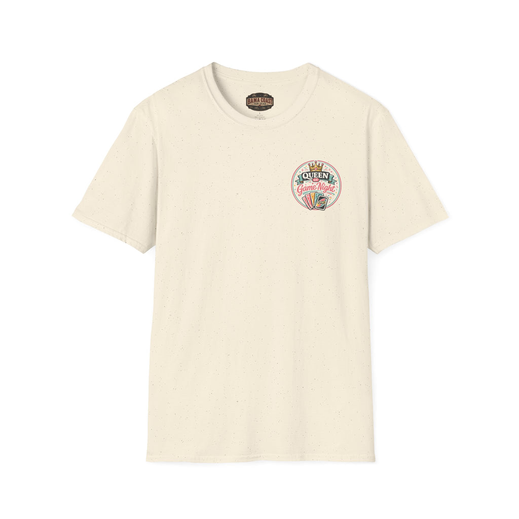 Game Night Queen T-Shirt — Floral Cards & Crown Design