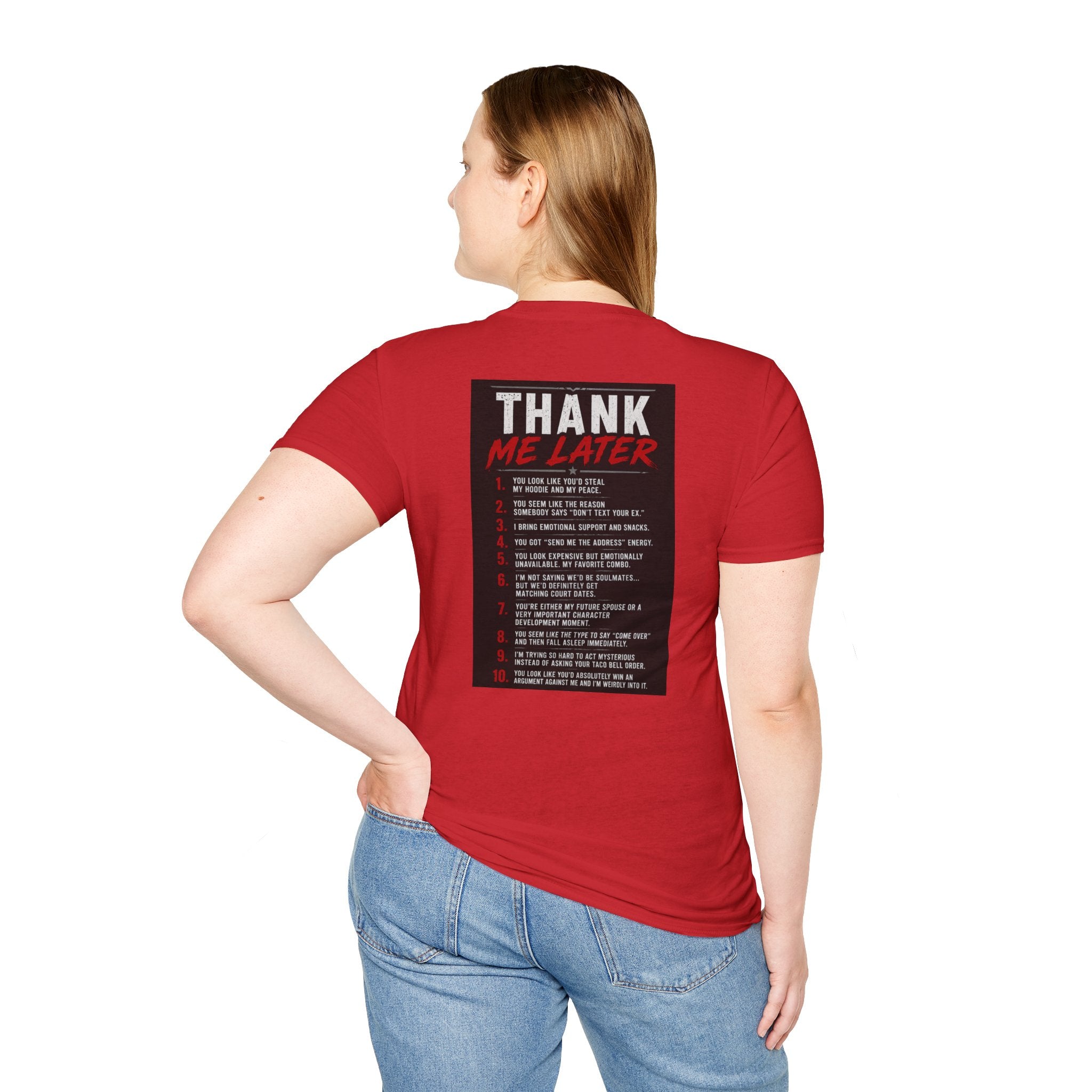 Thank Me Later T-Shirt — Funny List Back Graphic Tee