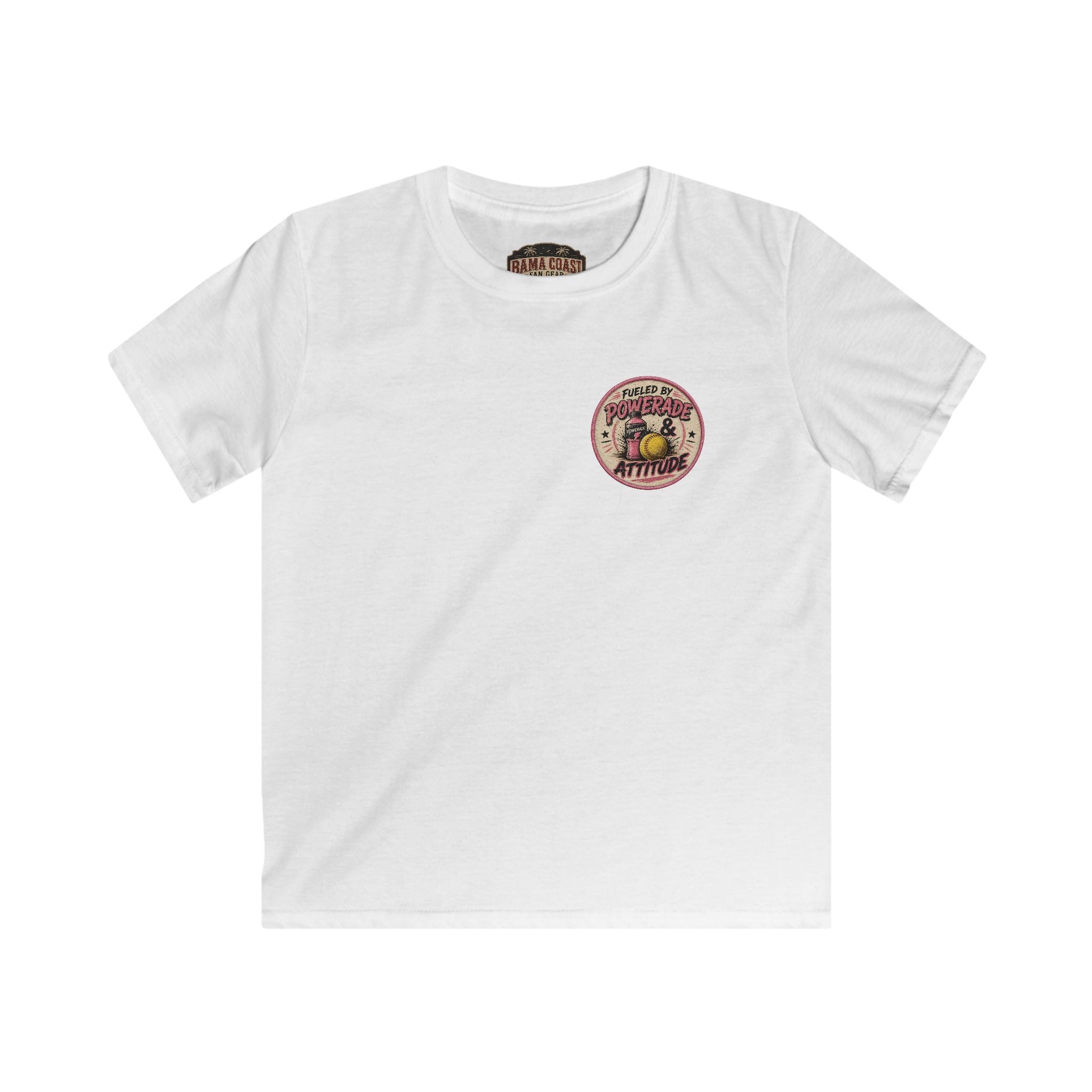 Kids T-Shirt - 'Pitches Be Crazy' Funny Softball Smile Emoji Tee