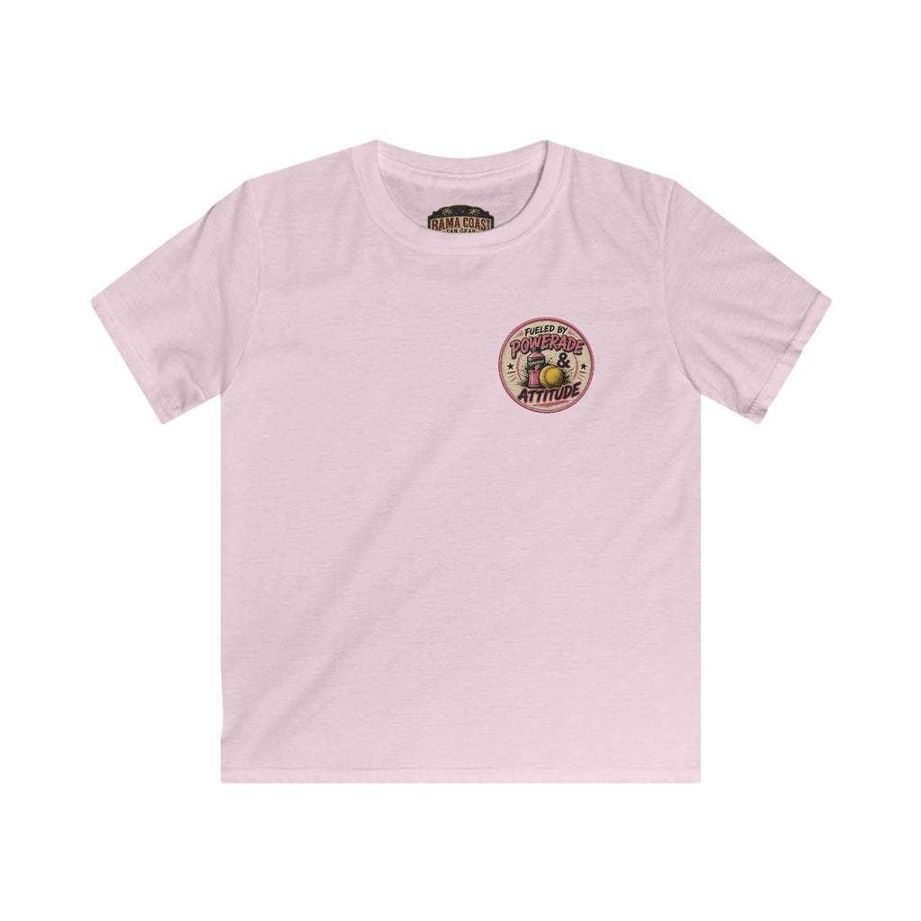 Kids T-Shirt - 'Pitches Be Crazy' Funny Softball Smile Emoji Tee