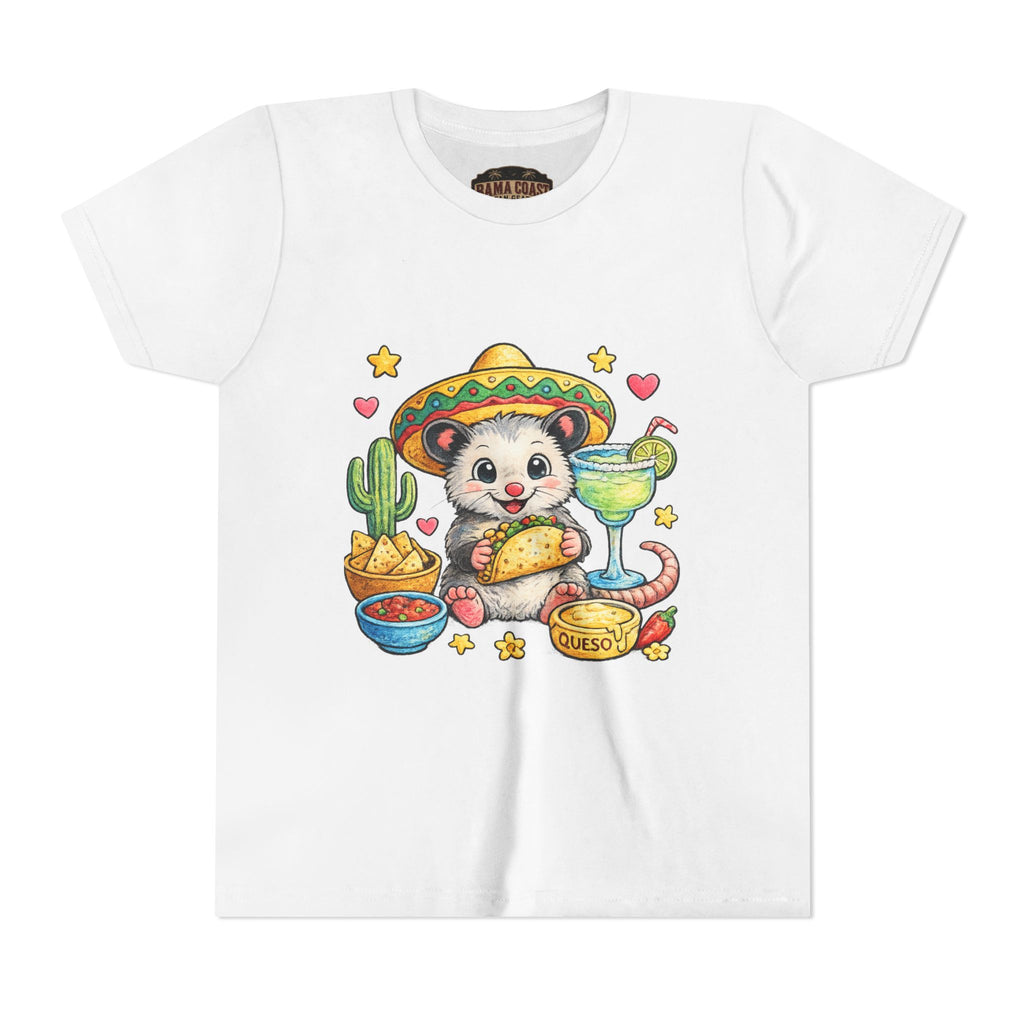 Cute Fiesta Mouse with Taco, Margarita & ‘I Want Tacos’  - Kids' Tee