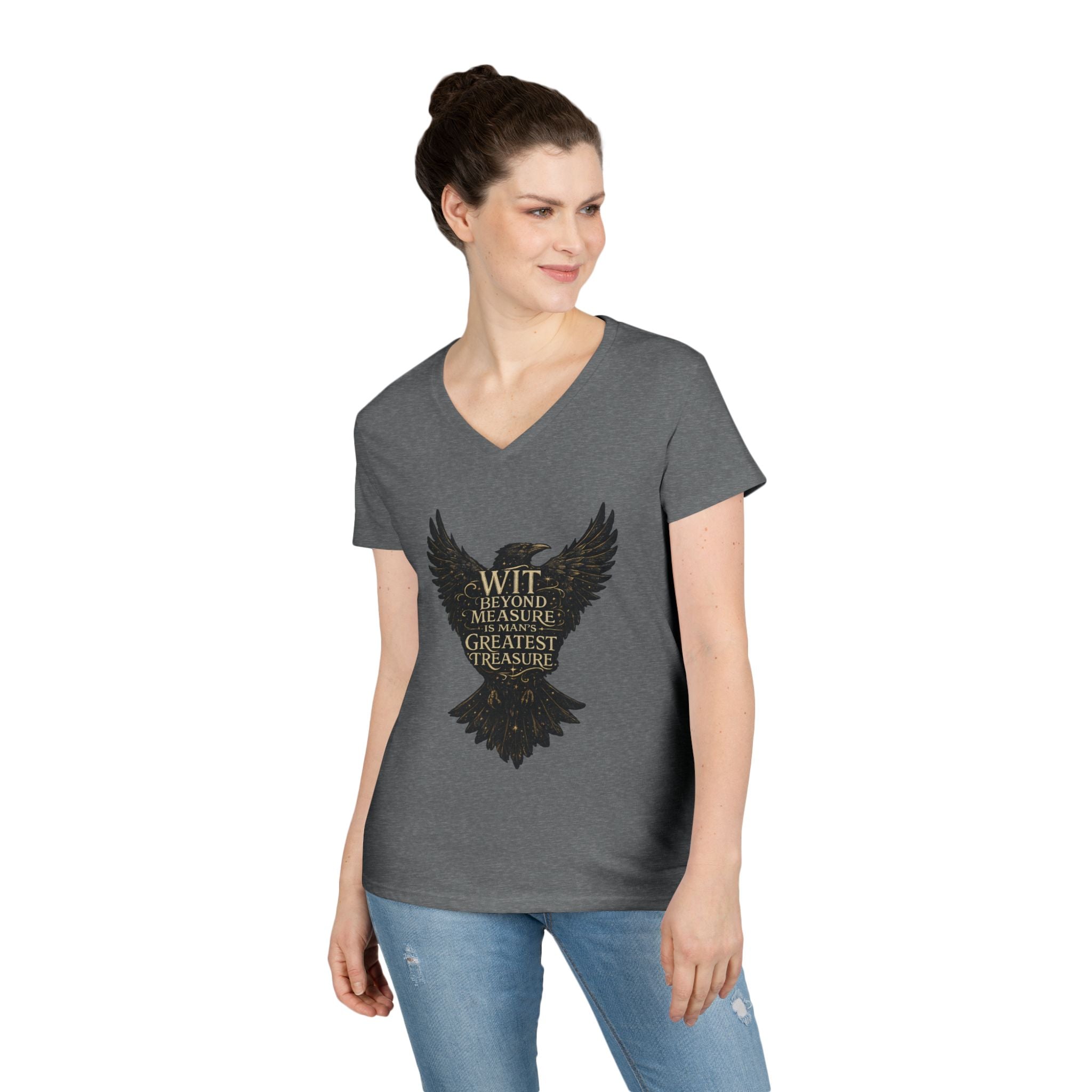 Ladies' V-Neck Witty Wizard T-Shirt