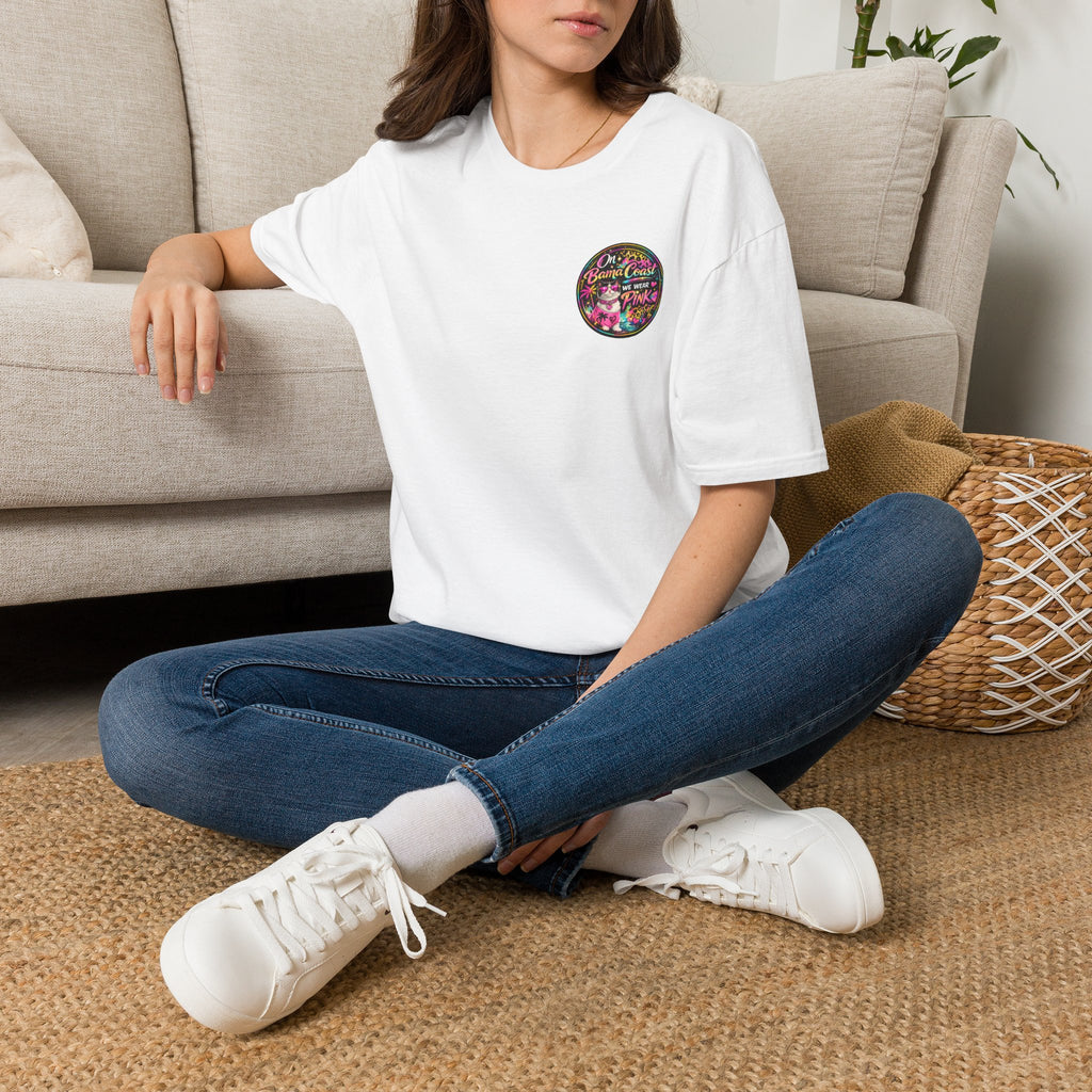 On Wednesdays We Wear Pink Cat Shirt | Retro Neon Leopard Print Tee