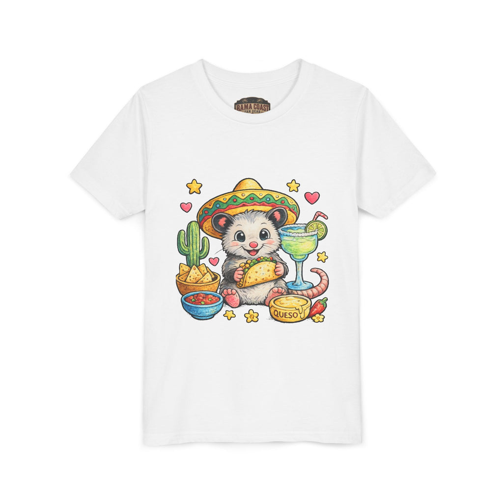 Cute Fiesta Mouse with Taco, Margarita & ‘I Want Tacos’  - Kids' Tee