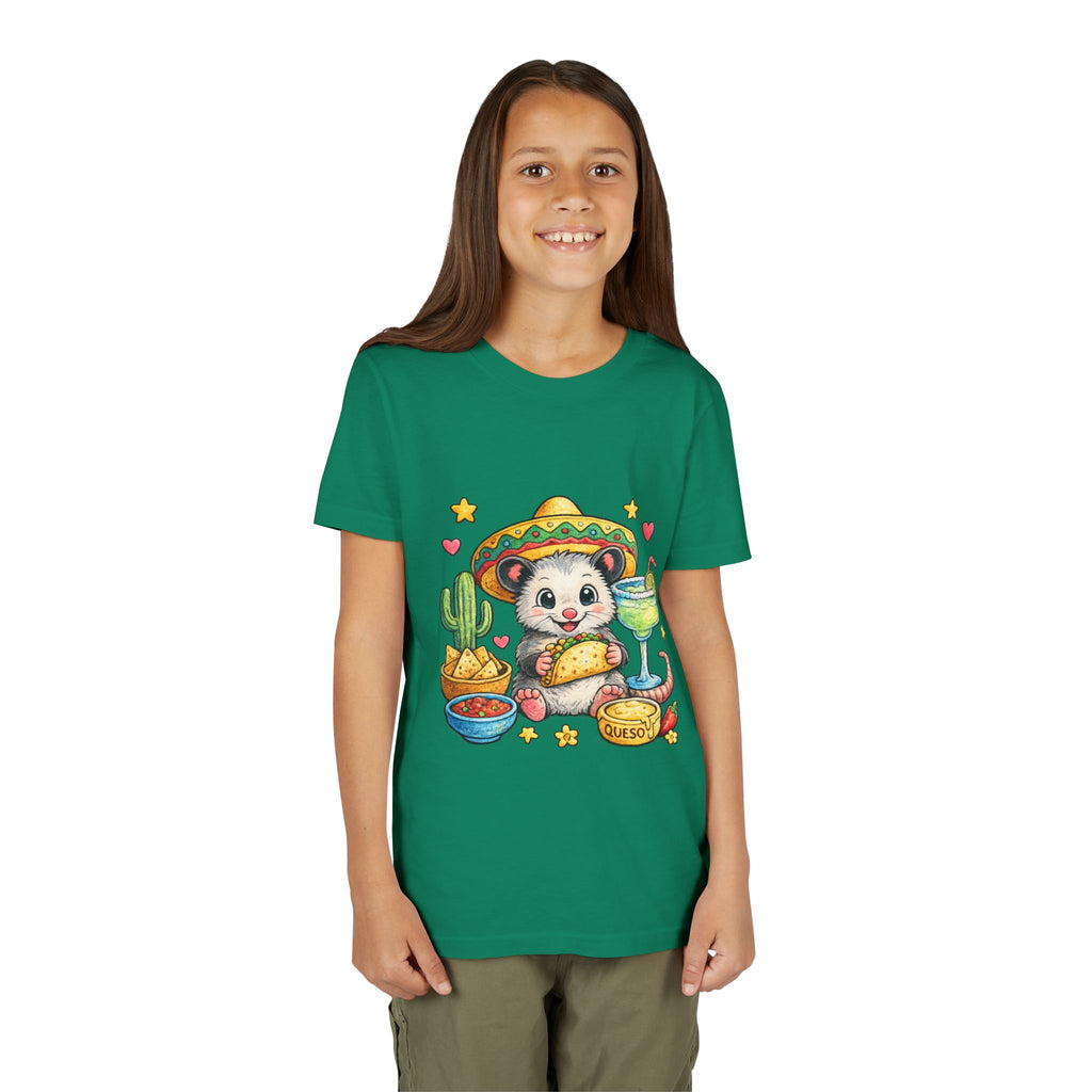 Cute Fiesta Mouse with Taco, Margarita & ‘I Want Tacos’  - Kids' Tee
