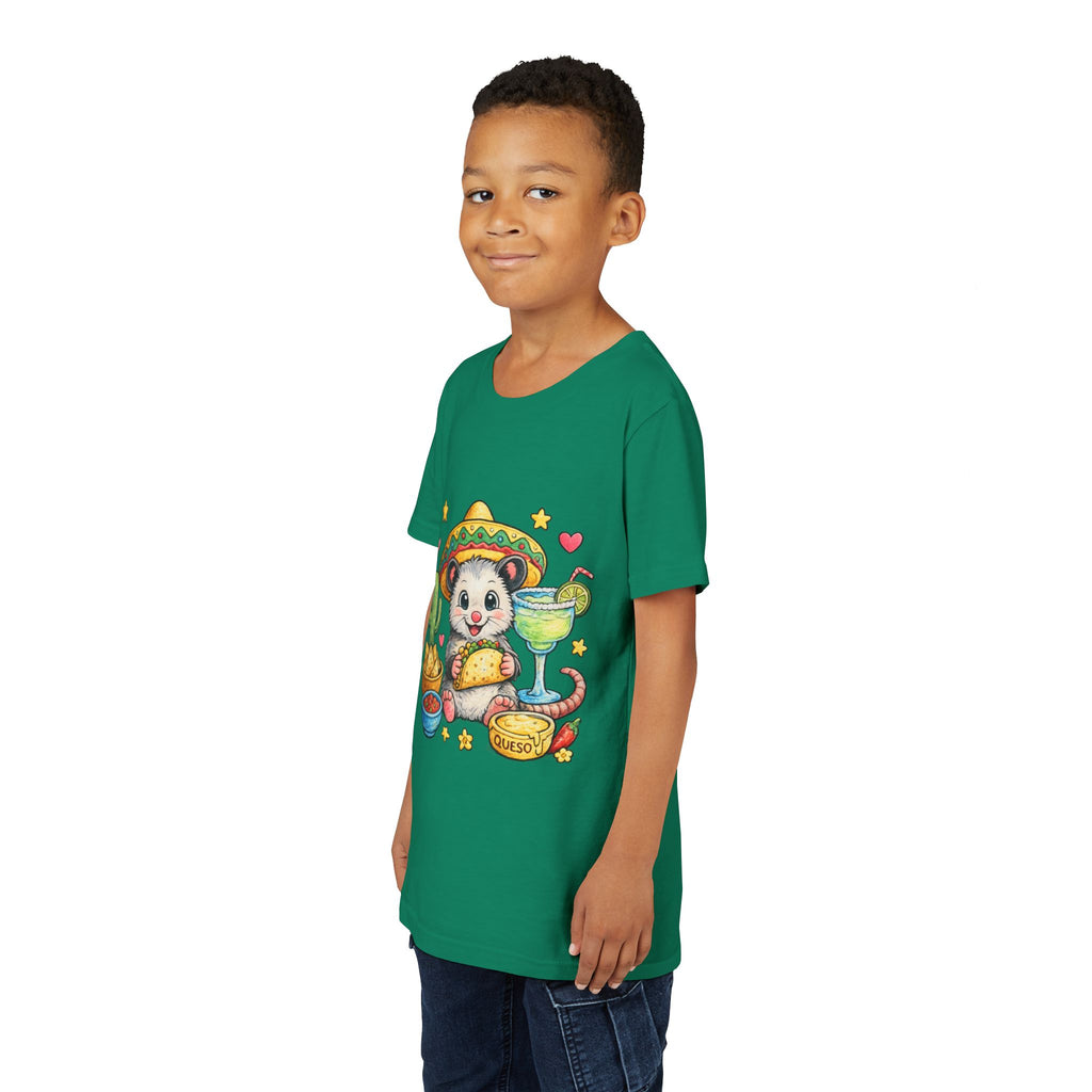 Cute Fiesta Mouse with Taco, Margarita & ‘I Want Tacos’  - Kids' Tee