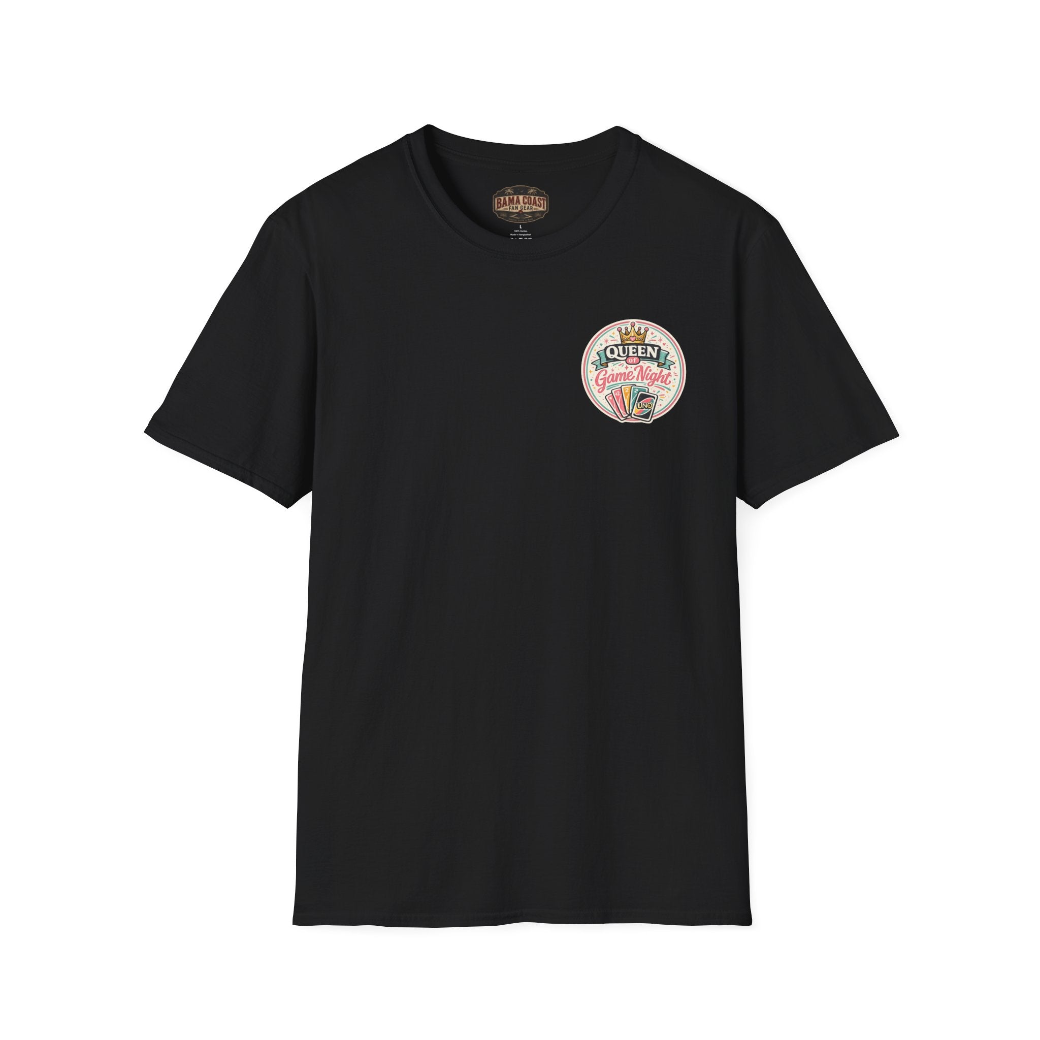 Game Night Queen T-Shirt — Floral Cards & Crown Design