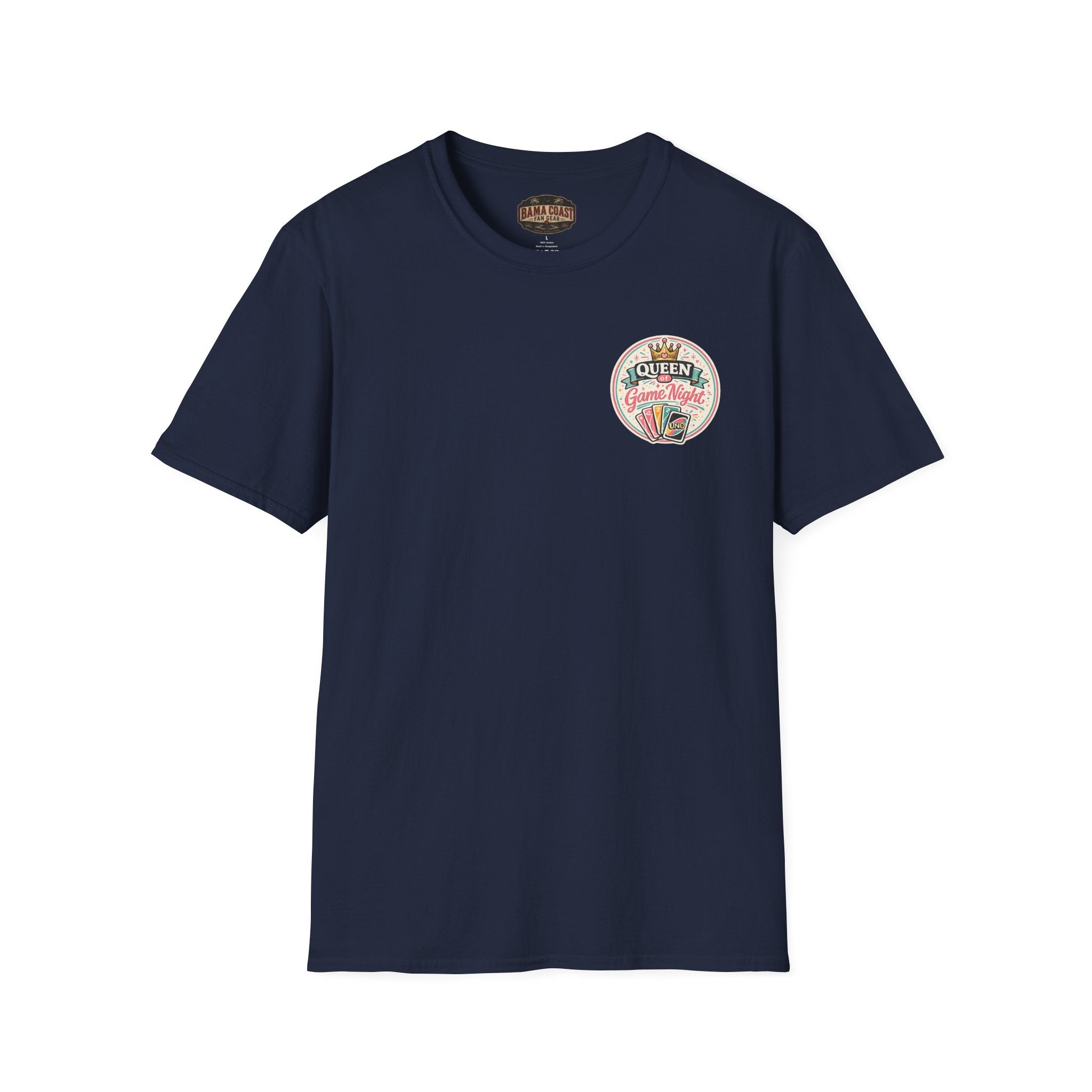 Game Night Queen T-Shirt — Floral Cards & Crown Design