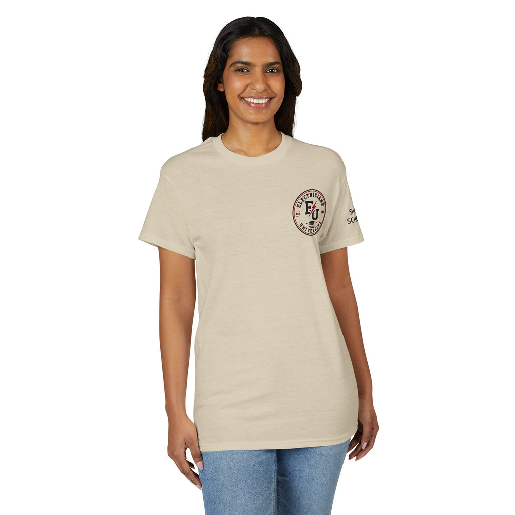 Electrical 101 T-Shirt — "Don't Touch the Shiny Parts" Retro Electrician Tee