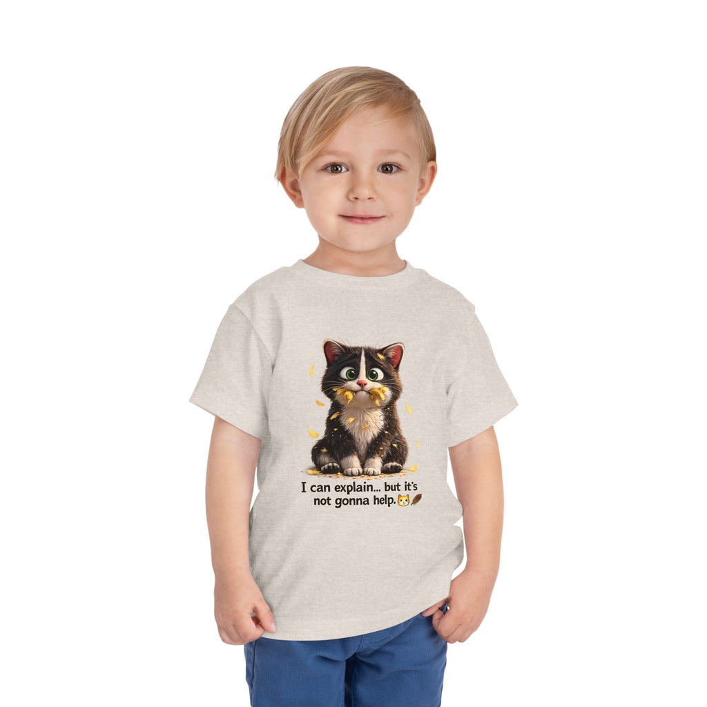 Toddler Tee — Cute Kitten Graphic “I Can Explain… but It’s Not Gonna Help”