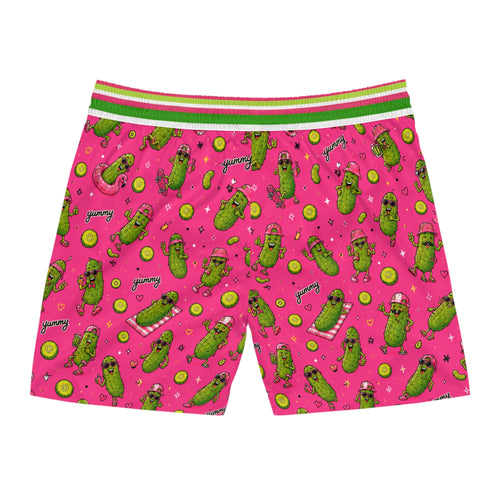 Big Dill Energy Pickle Swim Trunks  -- Men's Mid-Length Trunks