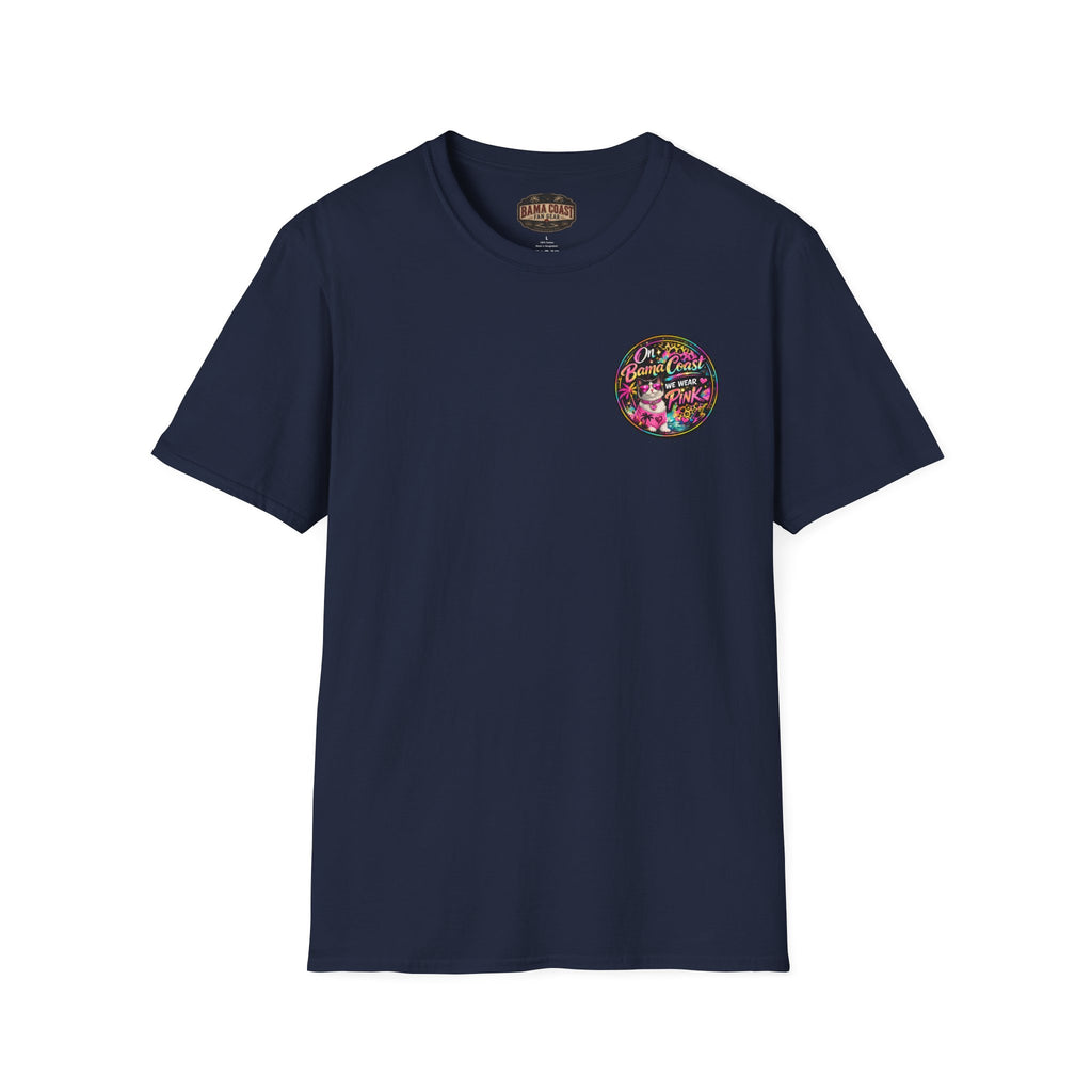 On Wednesdays We Wear Pink Cat Shirt | Retro Neon Leopard Print Tee
