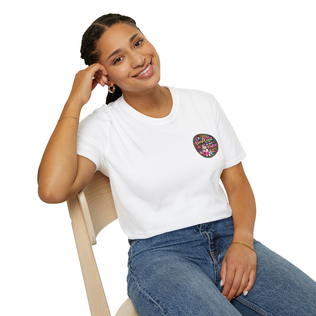 On Wednesdays We Wear Pink Cat Shirt | Retro Neon Leopard Print Tee