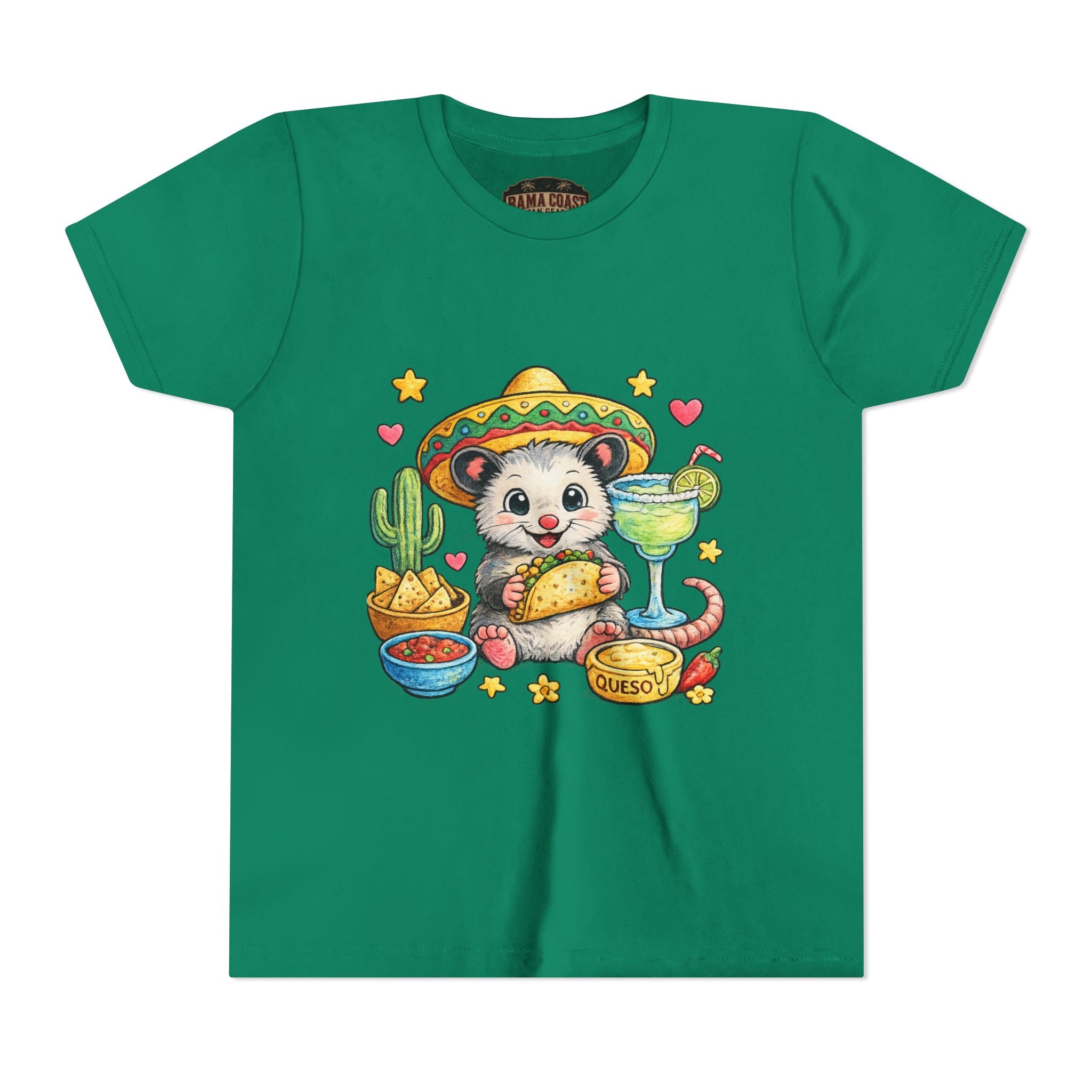 Cute Fiesta Mouse with Taco, Margarita & ‘I Want Tacos’  - Kids' Tee