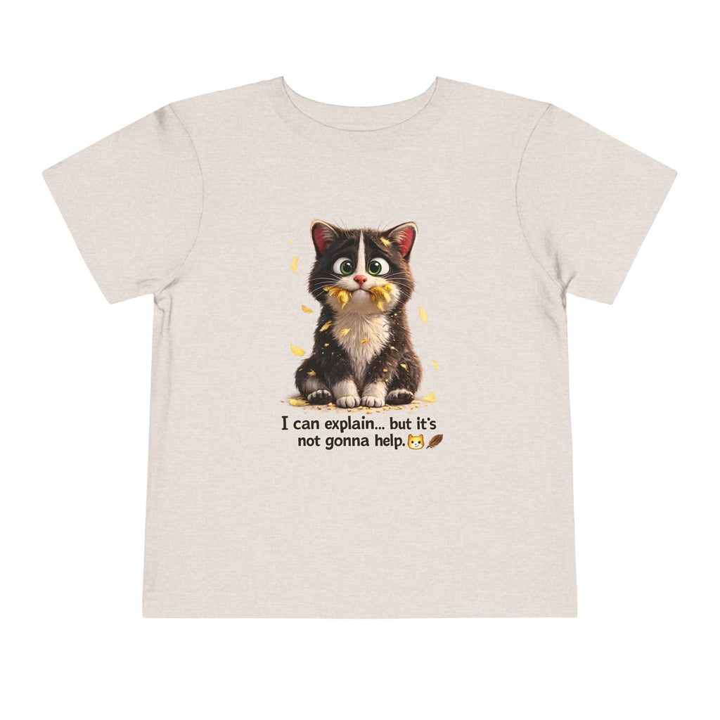 Toddler Tee — Cute Kitten Graphic “I Can Explain… but It’s Not Gonna Help”