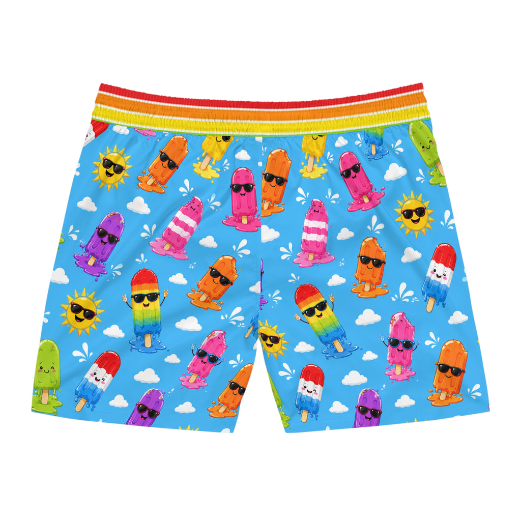 Men's Swim Shorts — Colorful Sunglasses Popsicle Pattern